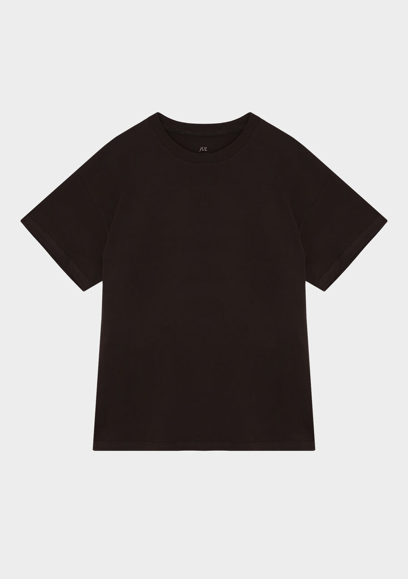 Футболка oversize шоколадна