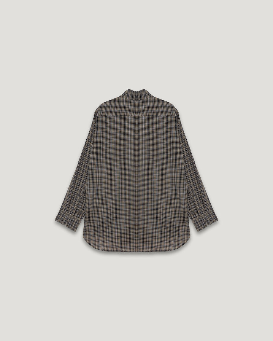 Oversize Shirt in Olive and Black Check