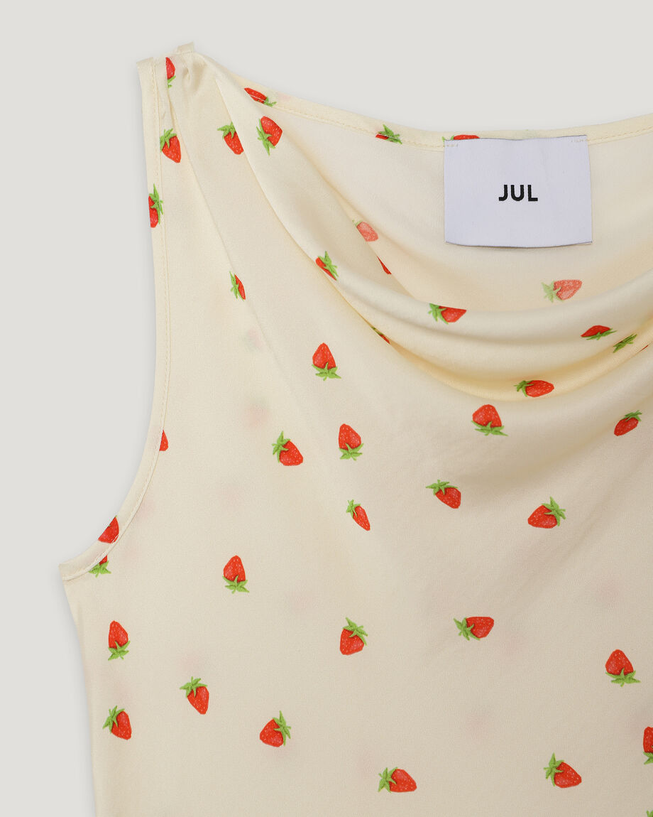 Milky Mini Dress in Strawberry Print