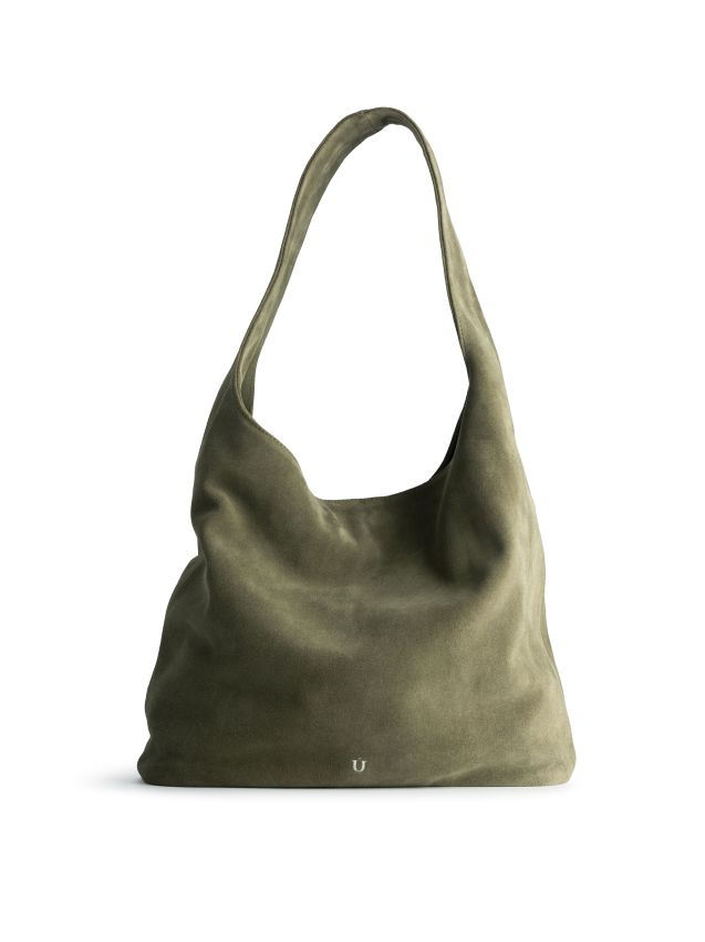 Hobo bag Suede khaki