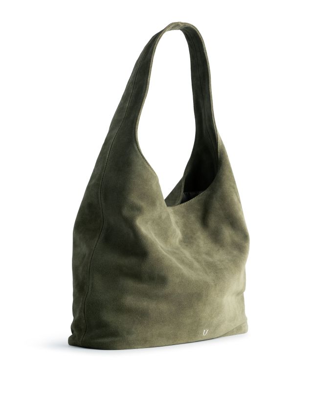 Hobo bag Suede khaki