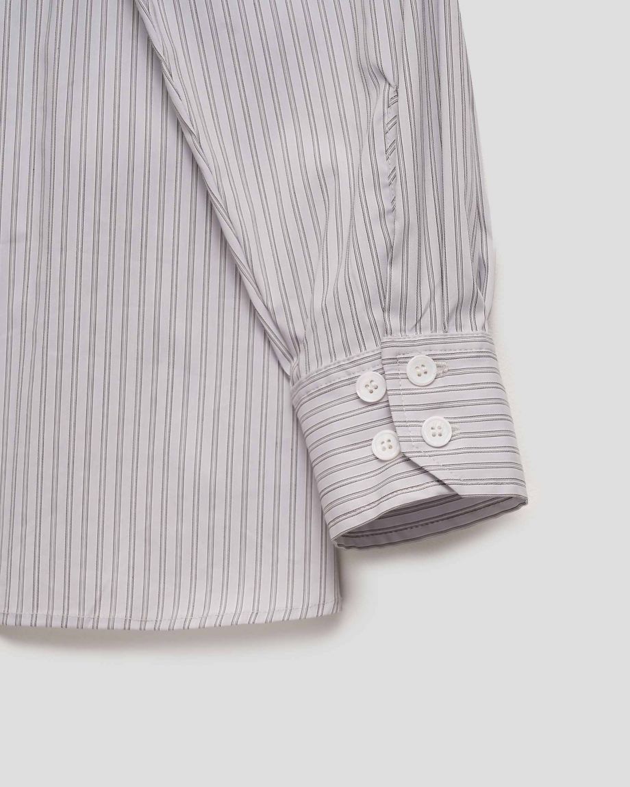 Oversized gray striped white shirt