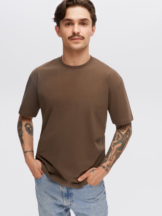 Чоловіча базова футболка коричнева