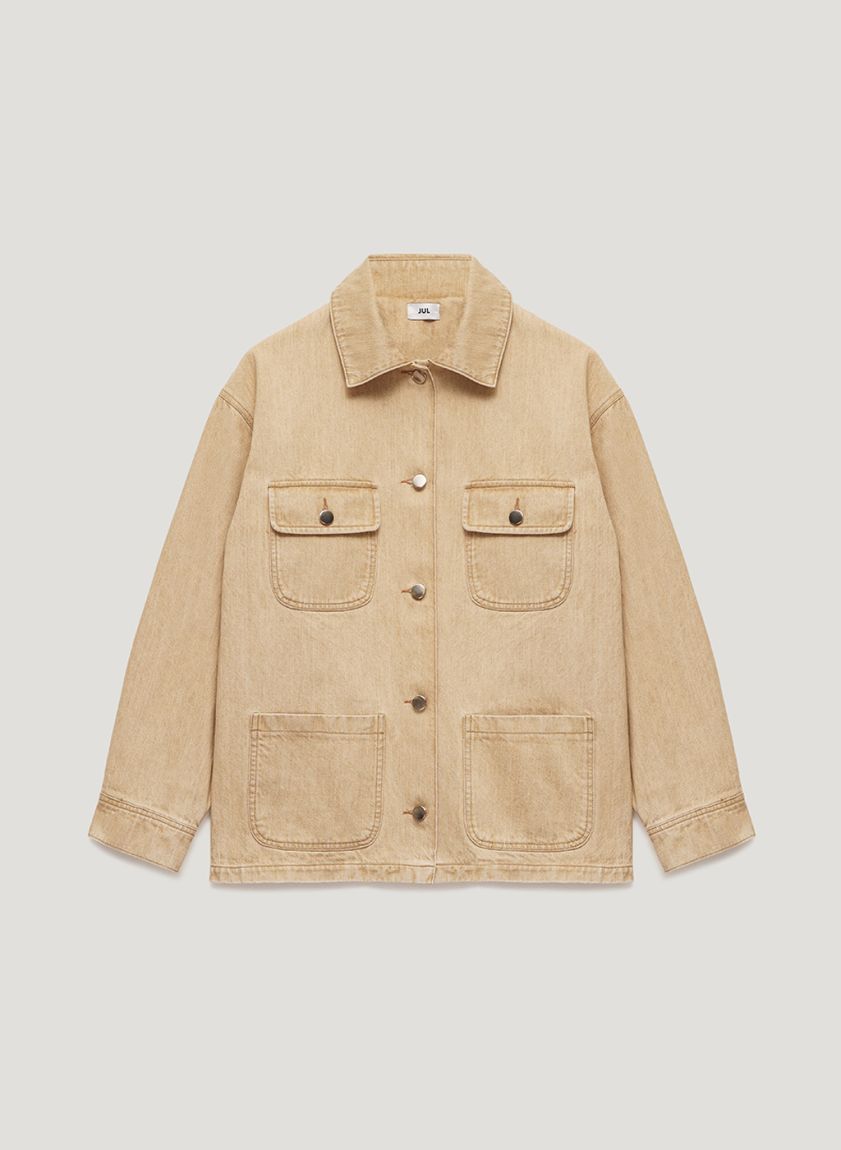 Beige denim jacket