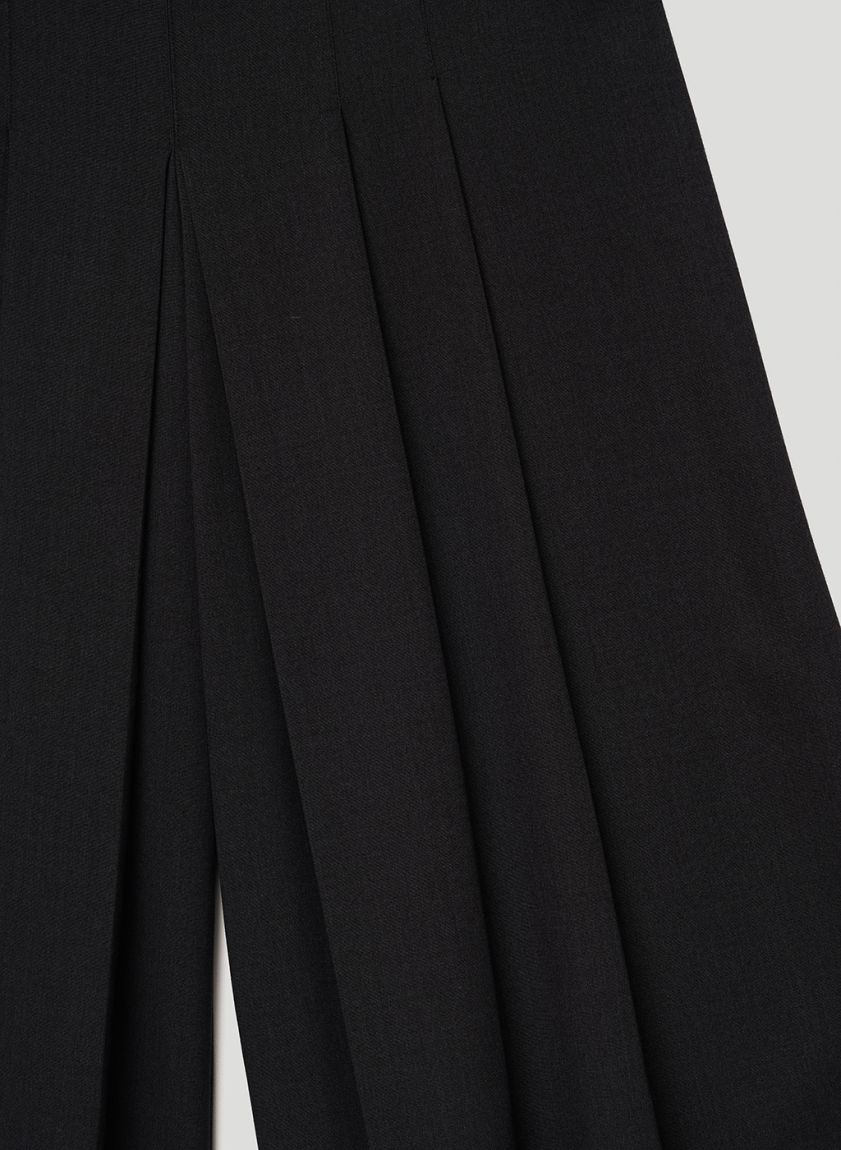 Dark gray culottes with pleats