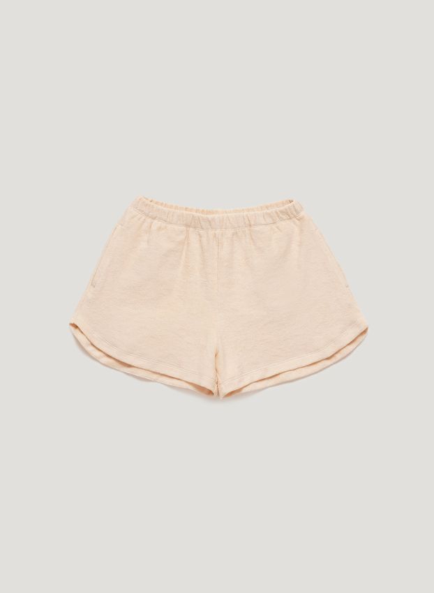 Beige terry shorts