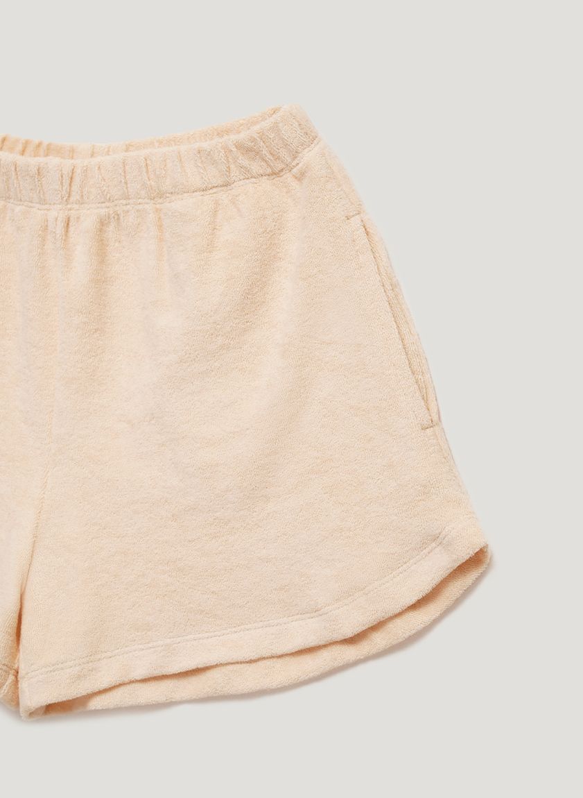 Beige terry shorts