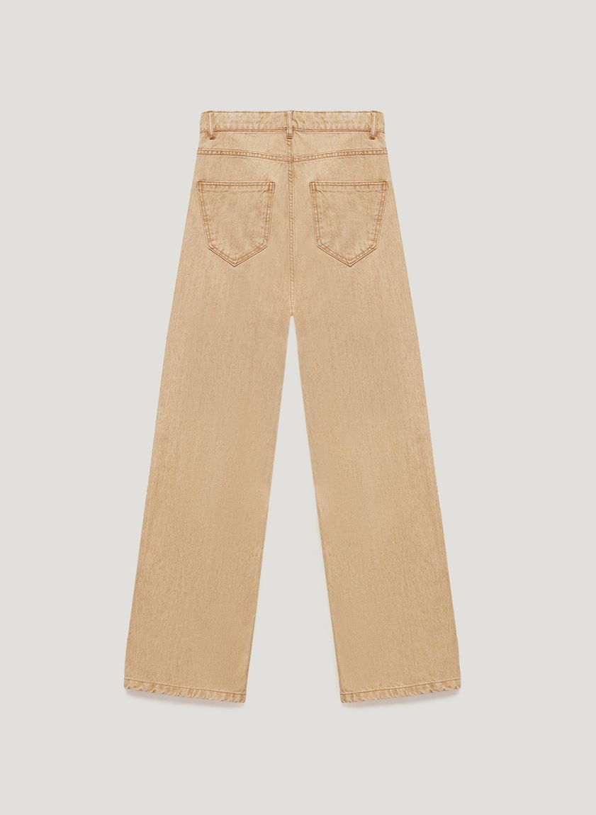 Wide beige jeans