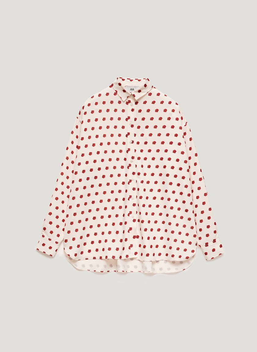 Oversized milk shirt "Red Ruta"