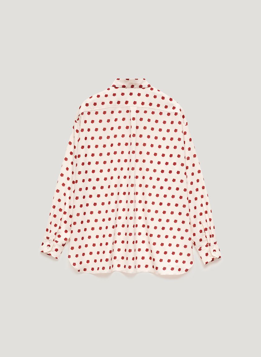 Oversized milk shirt "Red Ruta"