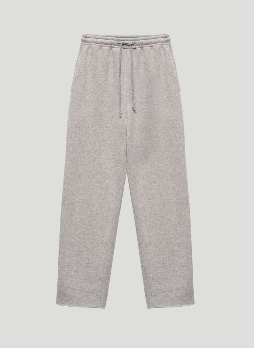 Grey melange warm sweatpants