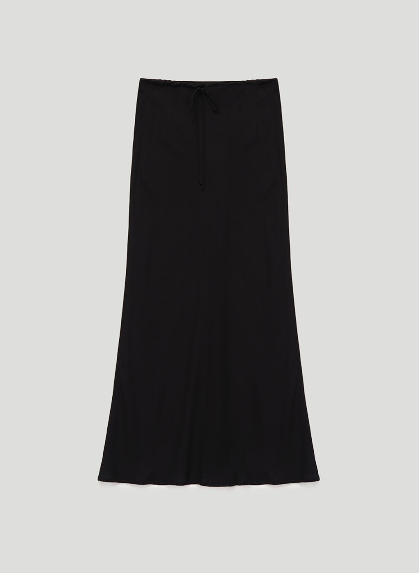Black translucent maxi skirt