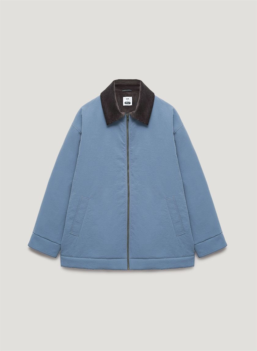 Steel blue oversized bomber jacket JUL x EBAUT