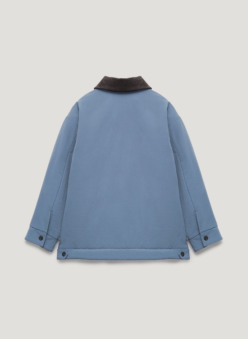 Steel blue oversized bomber jacket JUL x EBAUT