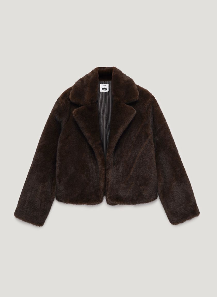 Brown faux fur coat JUL х EBAUT