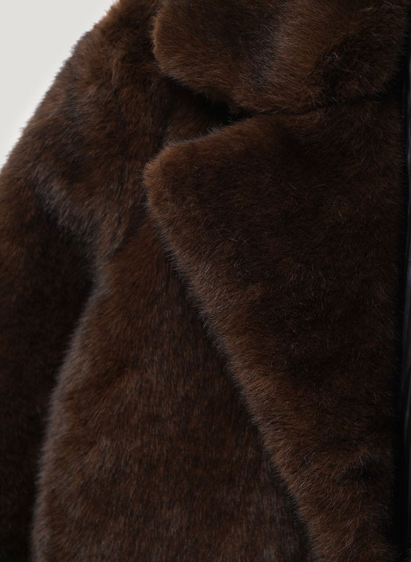 Brown faux fur coat JUL х EBAUT