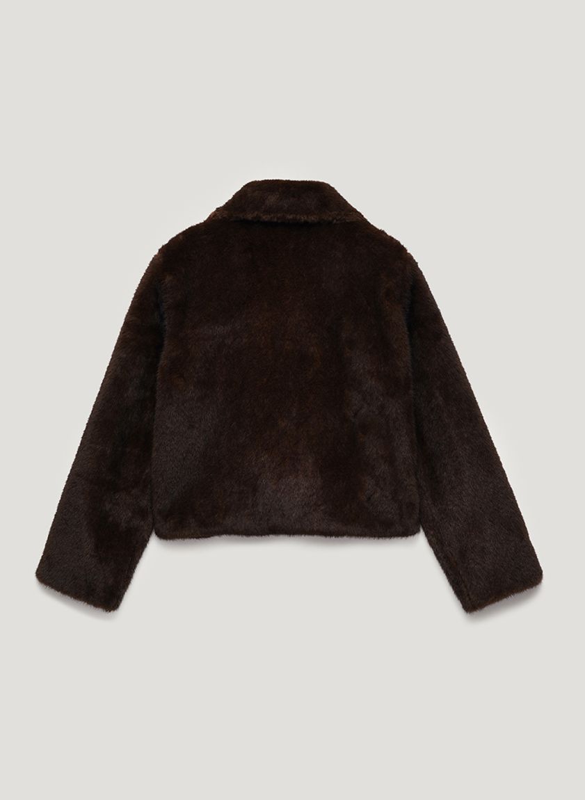 Brown faux fur coat JUL х EBAUT