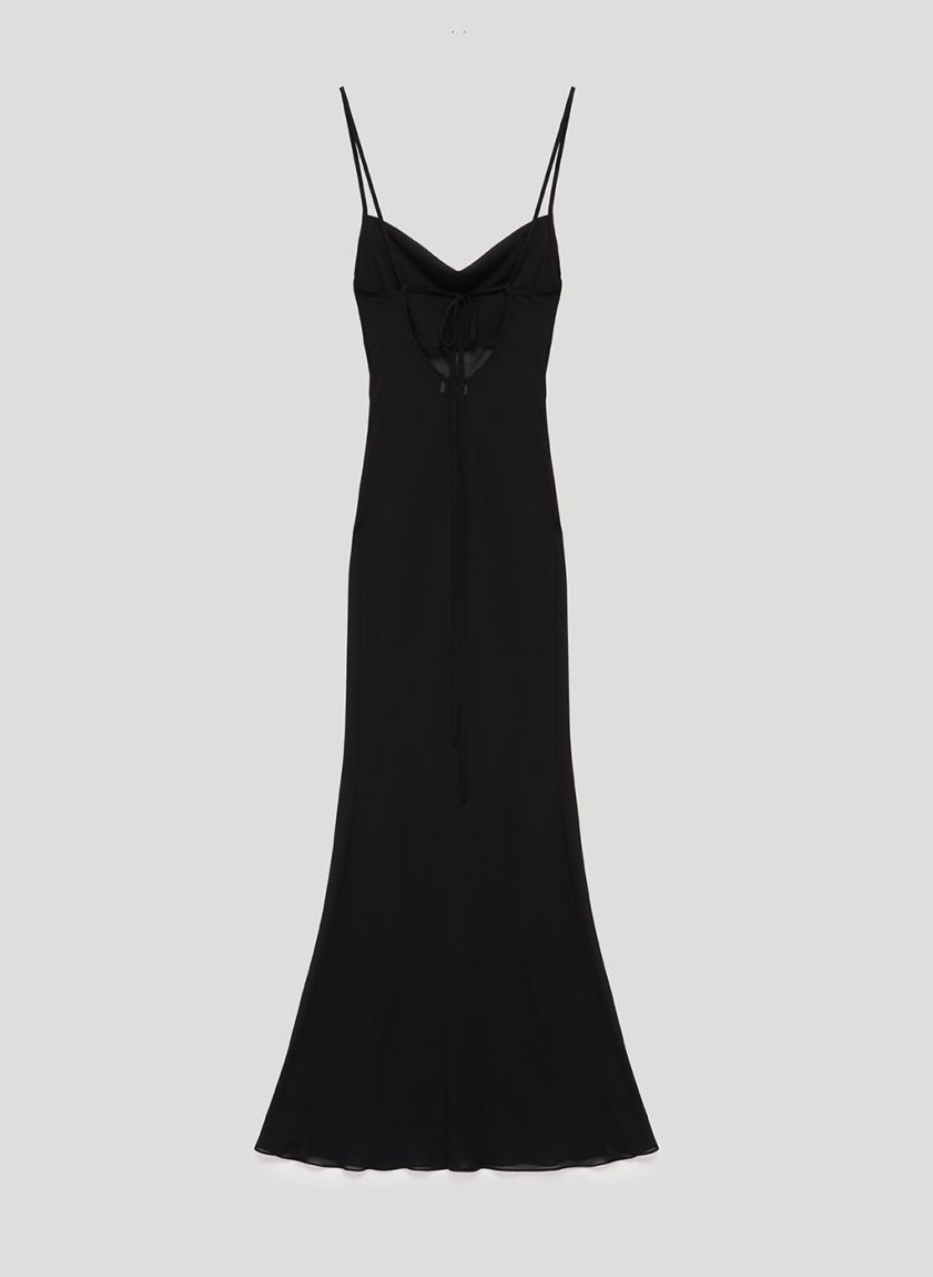Black translucent dress
