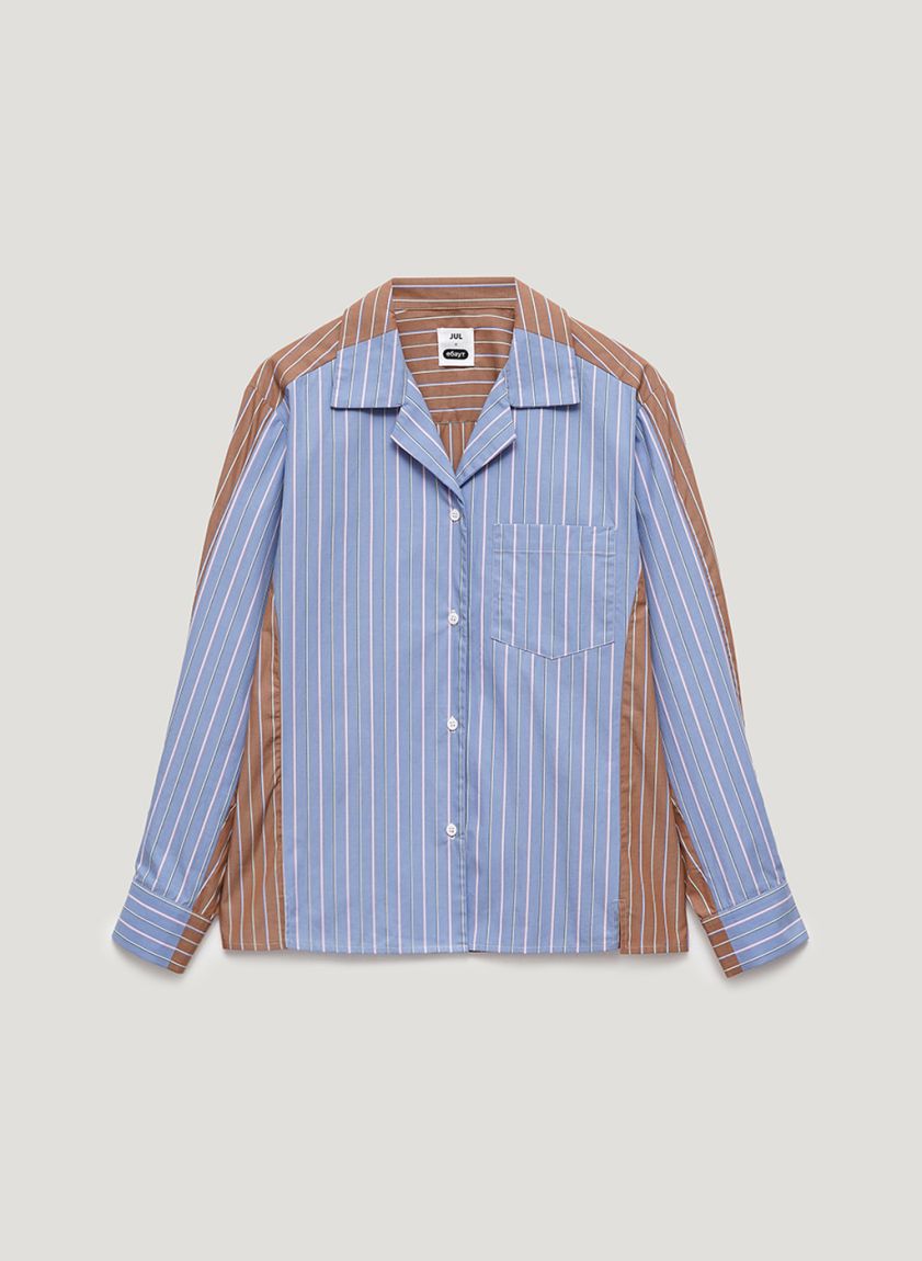 Blue-brown cotton shirt JUL х EBAUT