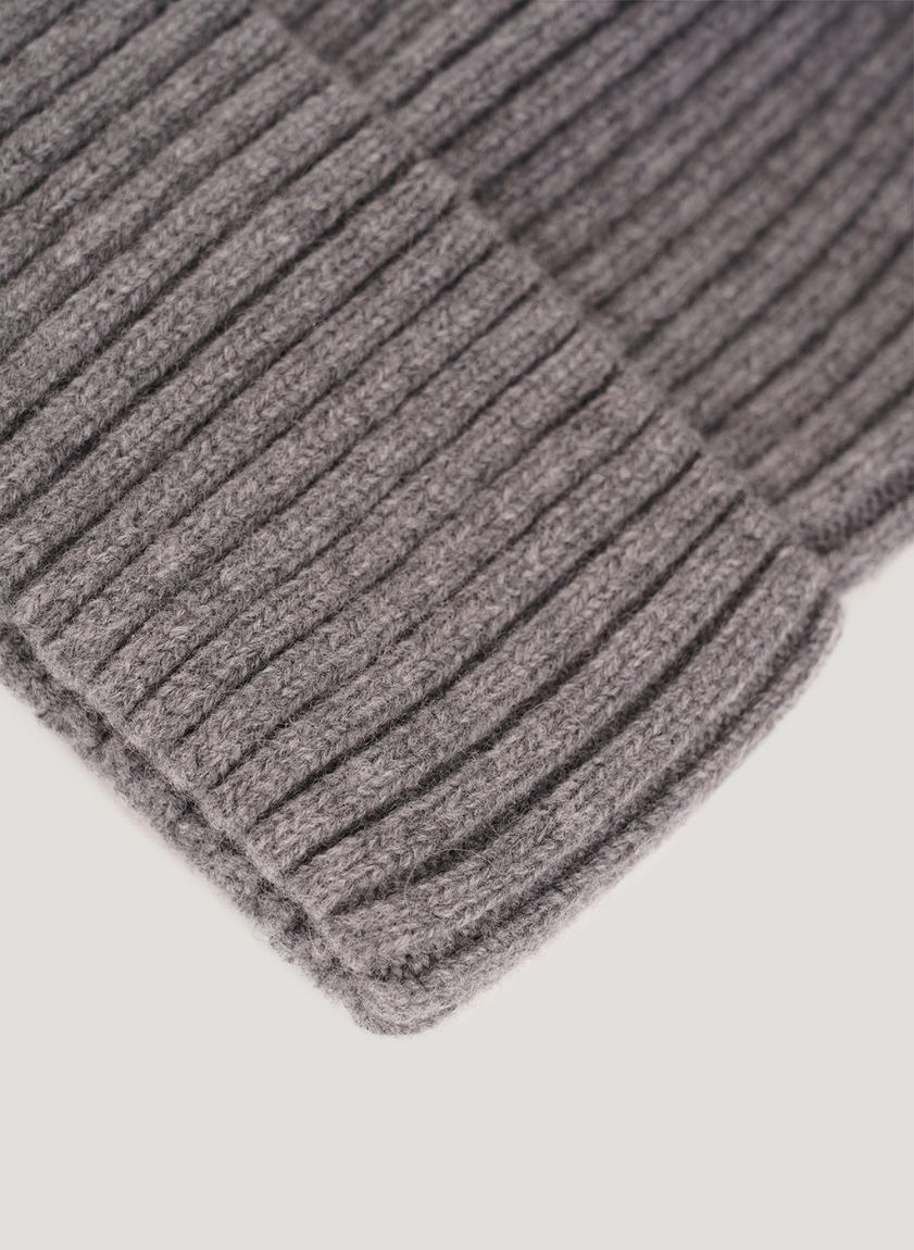 Gray knitted beanie