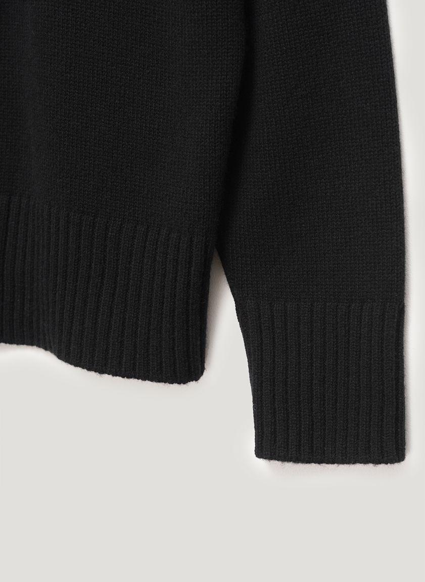 Black oversized sweater 30% cashmere