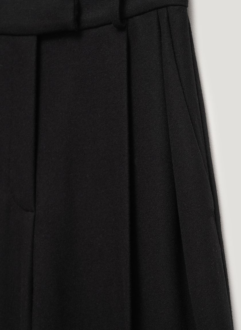  Black woolen palazzo trousers