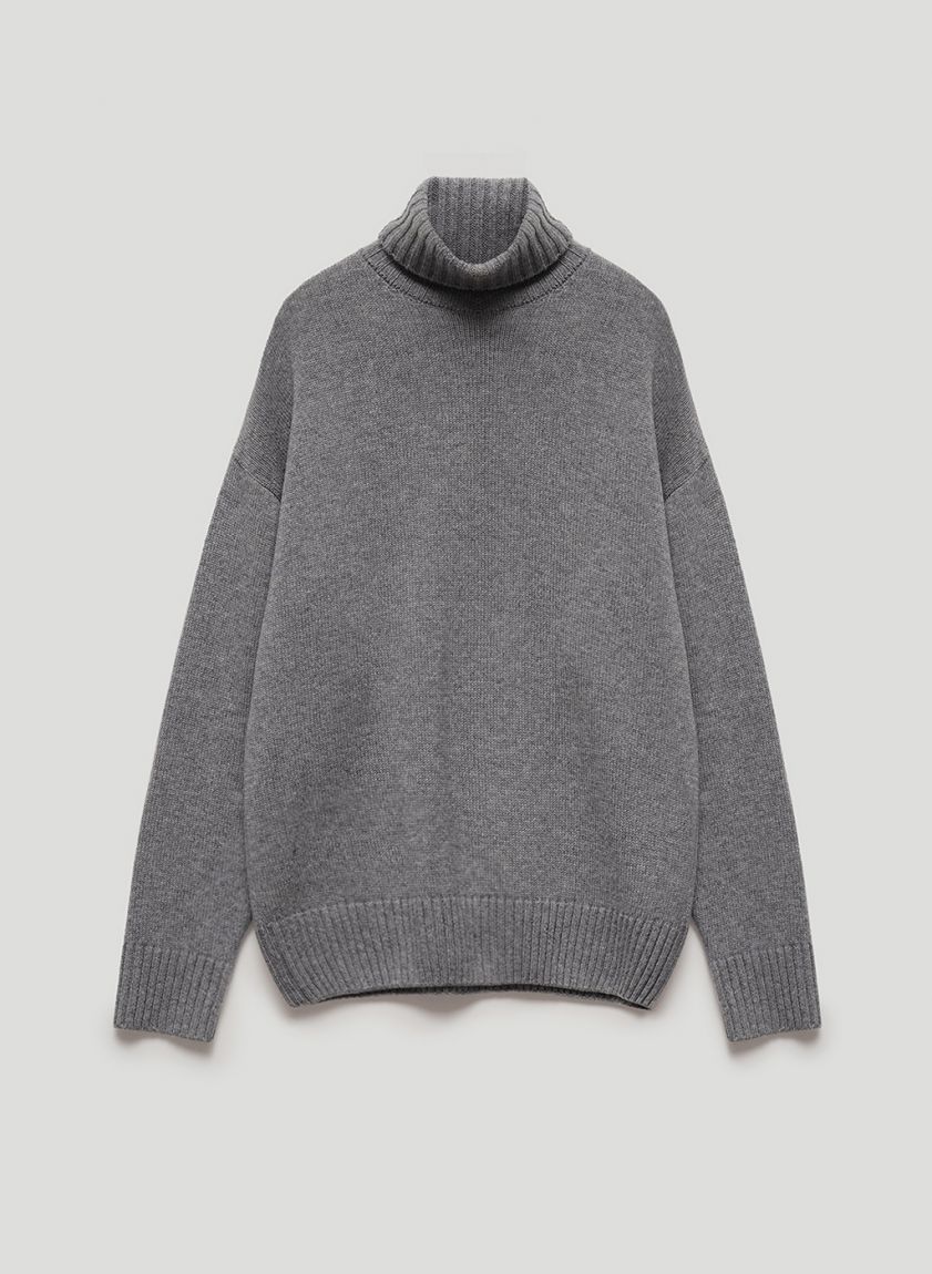 Gray 100% cashmere sweater