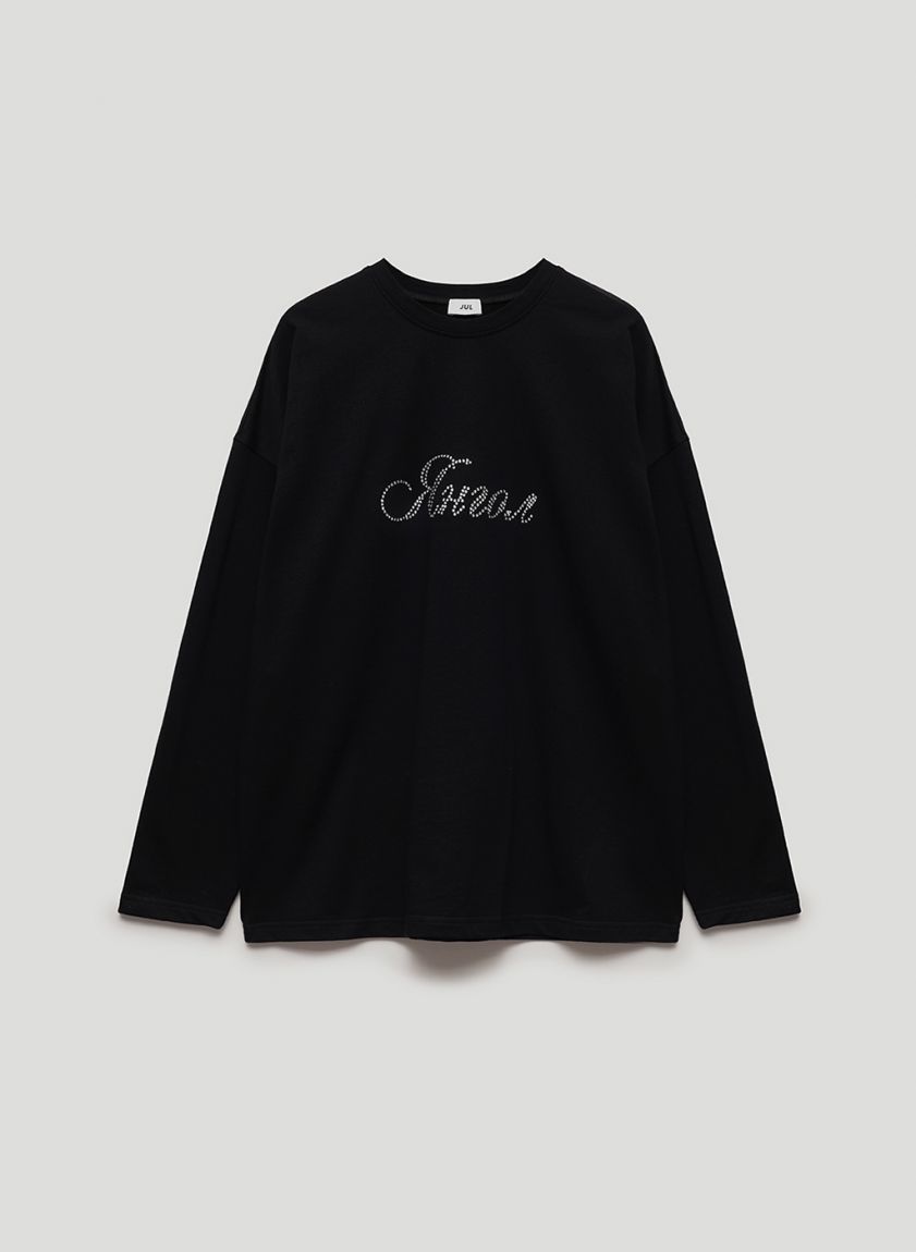 Dense oversized black longsleeve “Yangol”