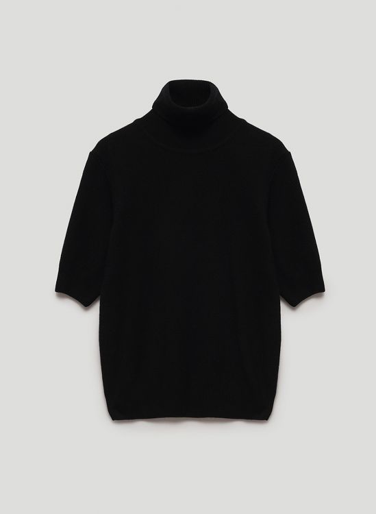 Black 30% cashmere T-shirt