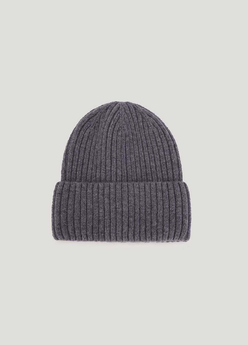 Gray knitted beanie