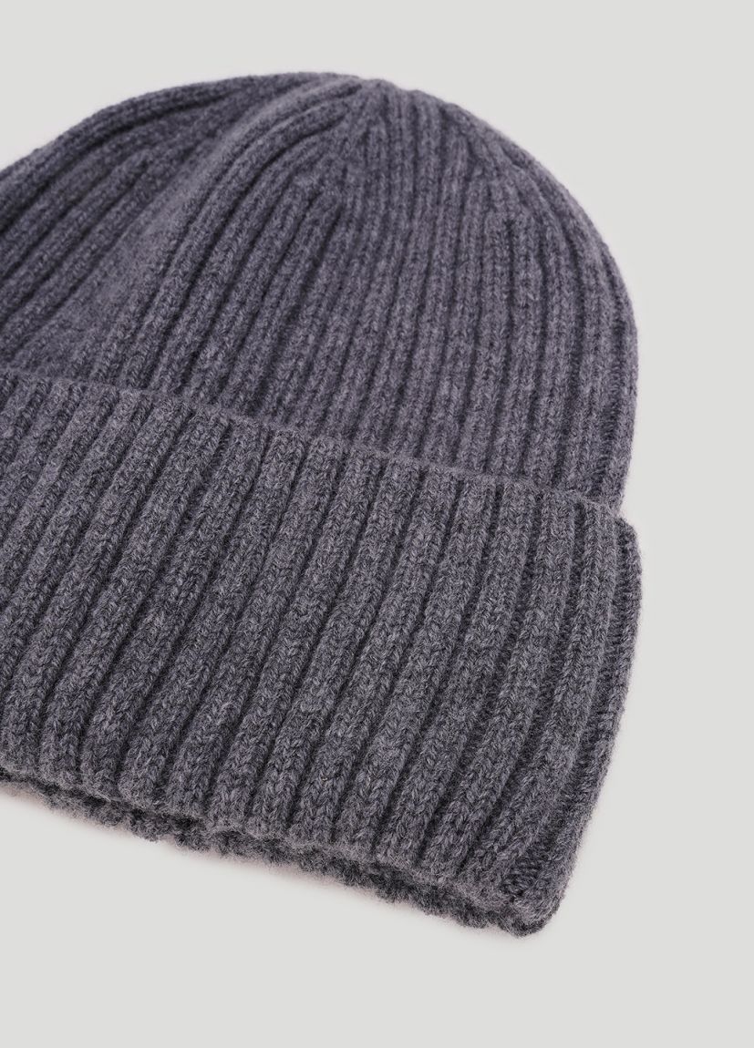 Gray knitted beanie