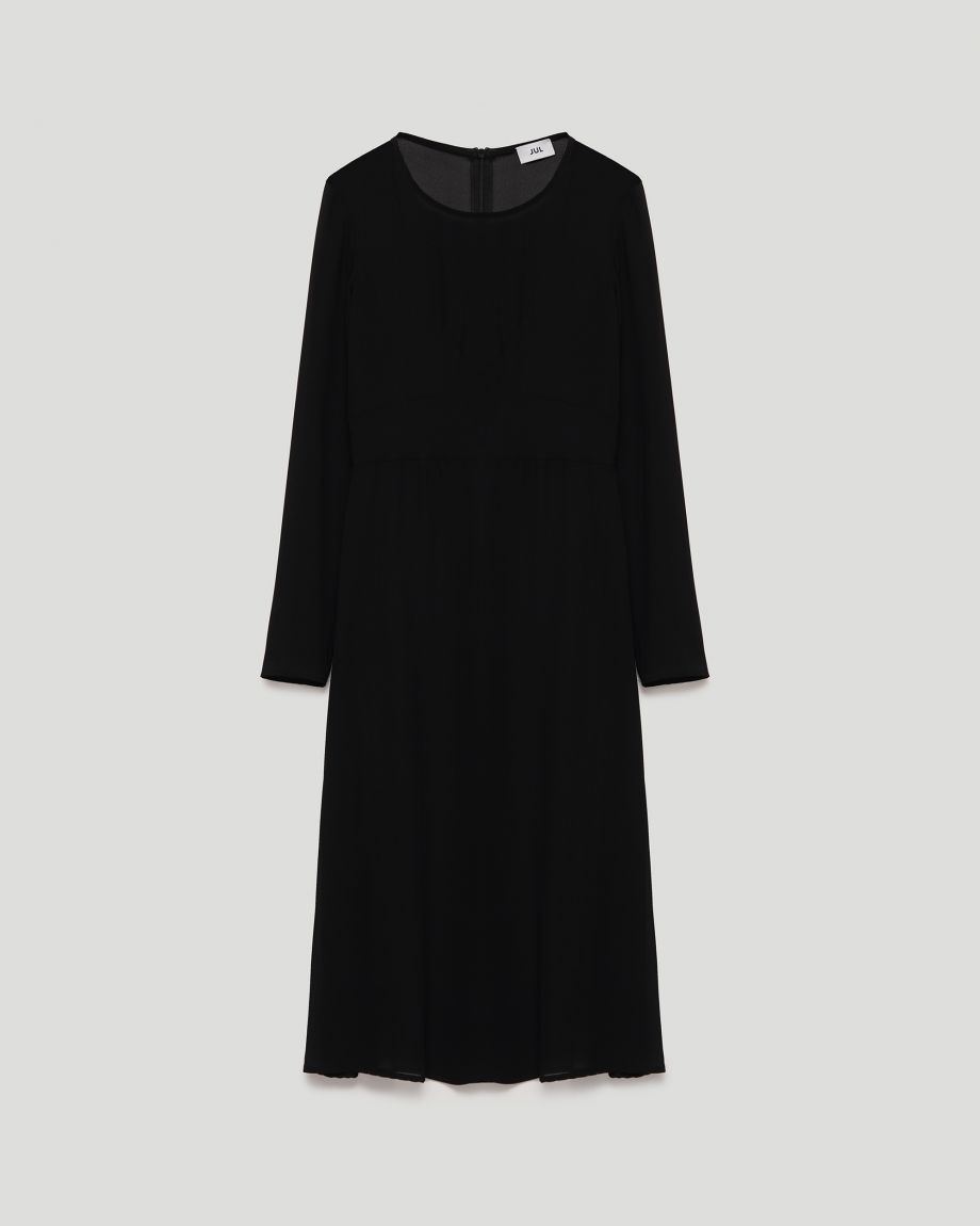 Чорна напівпрозора сукня з шортами