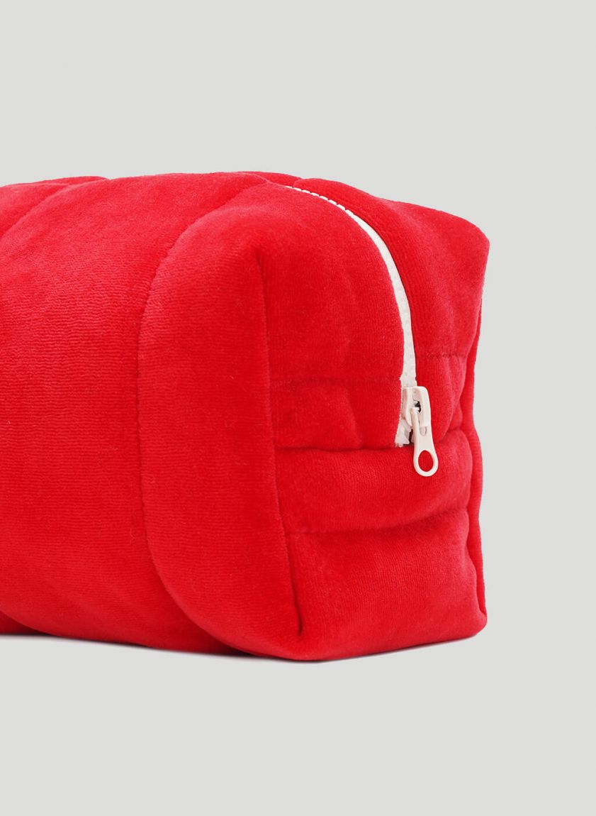 Red vanity bag