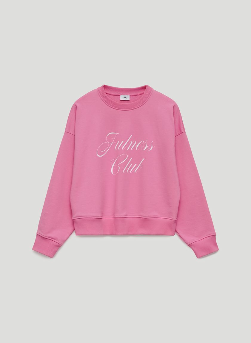 Pink "Julness Club" sweatshirt