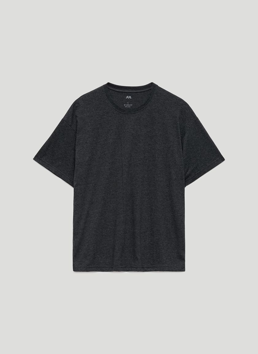 Men's dark gray melange T-shirt 