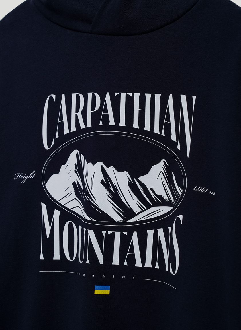 Dark blue unisex hoodie "Carpathian Mountains"