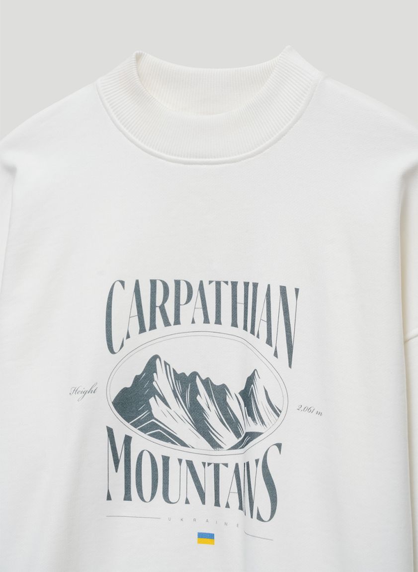 Світшот "Carpathian Mountains" молочний