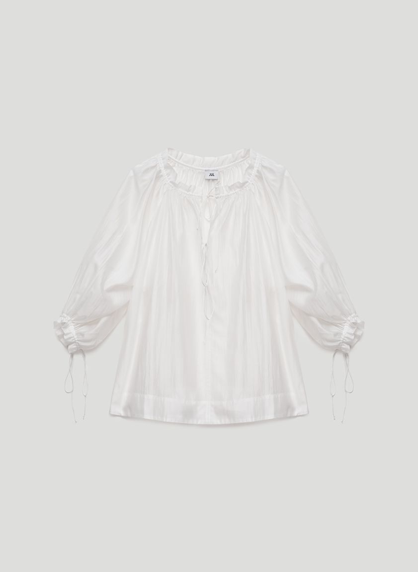 Milk semi-transparent shirt
