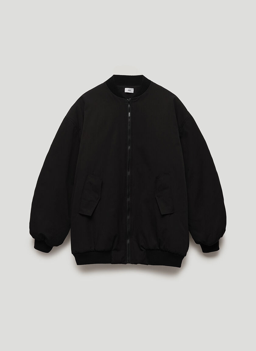 Бомбер чорний oversize