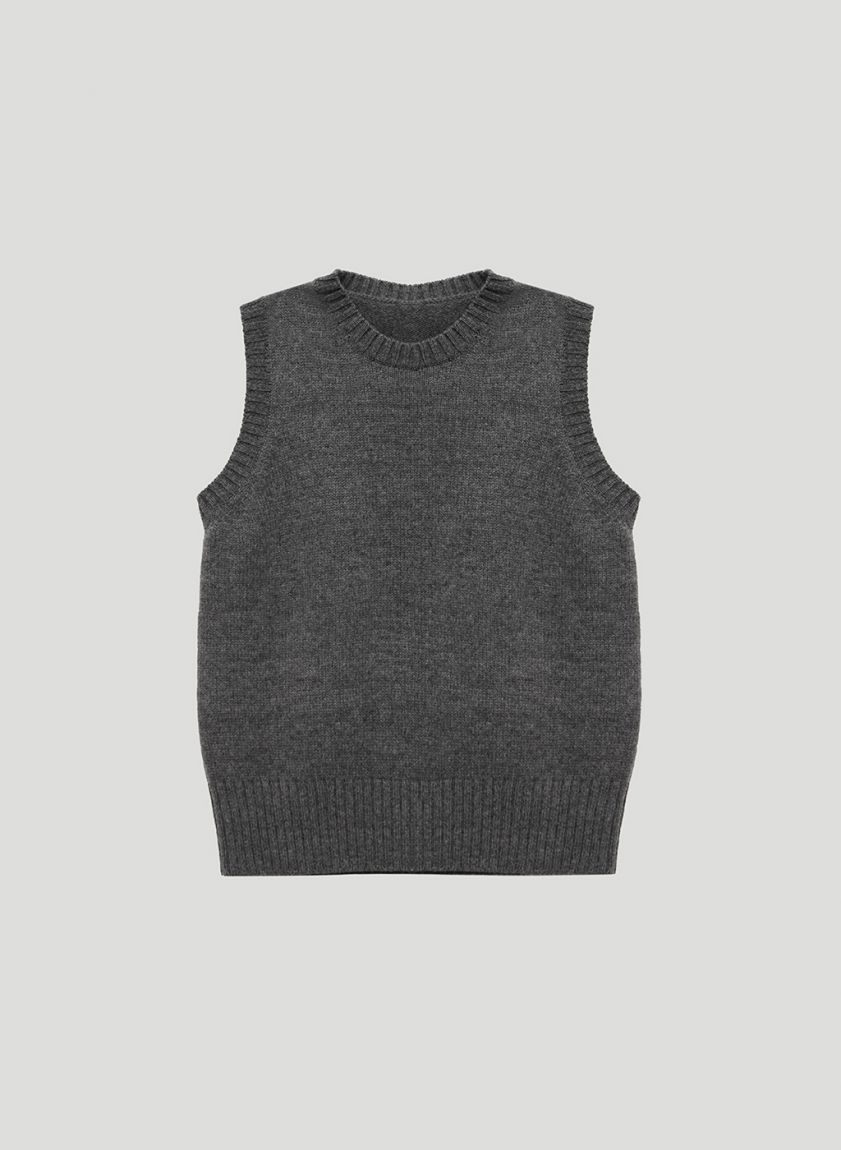 Gray 30% cashmere vest