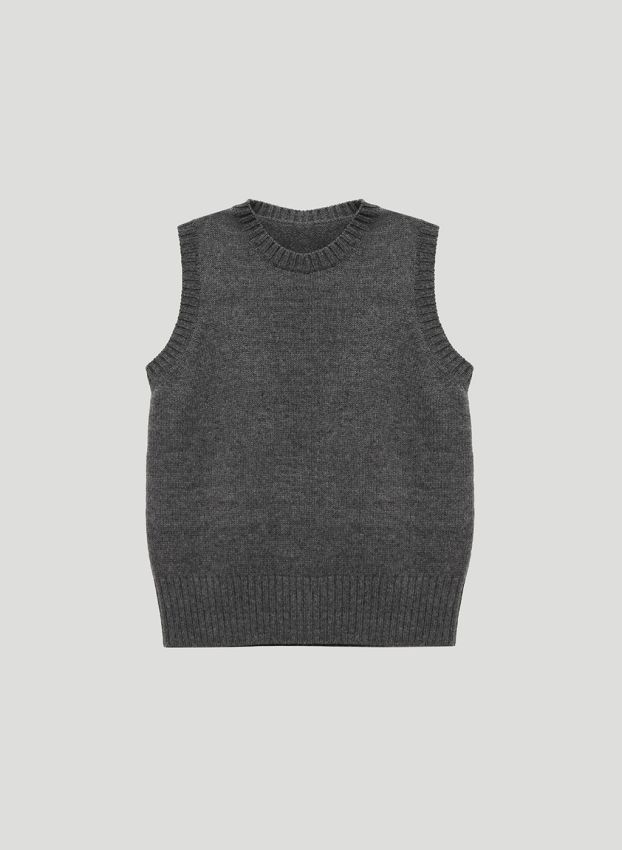 Gray 30% cashmere vest