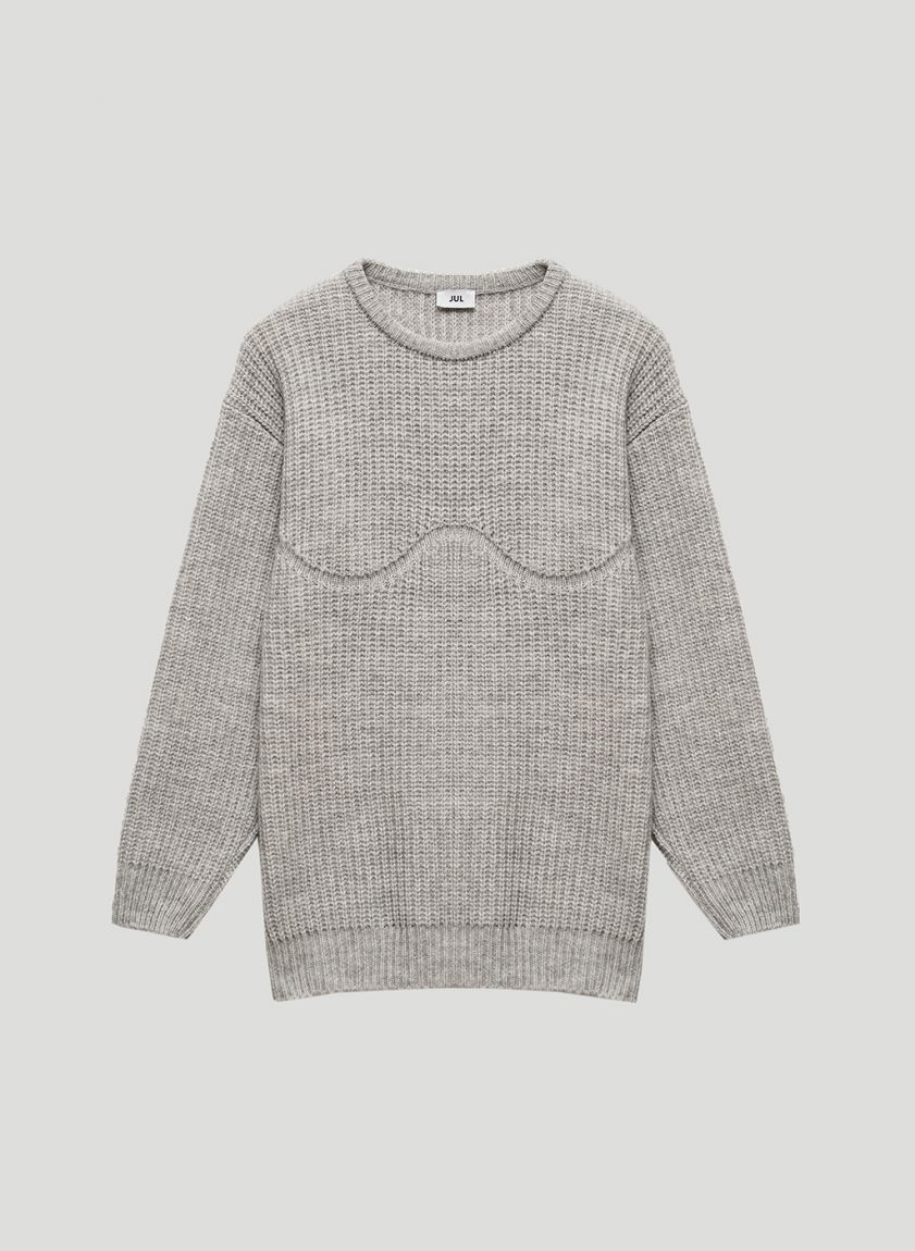 Grey knitted sweater