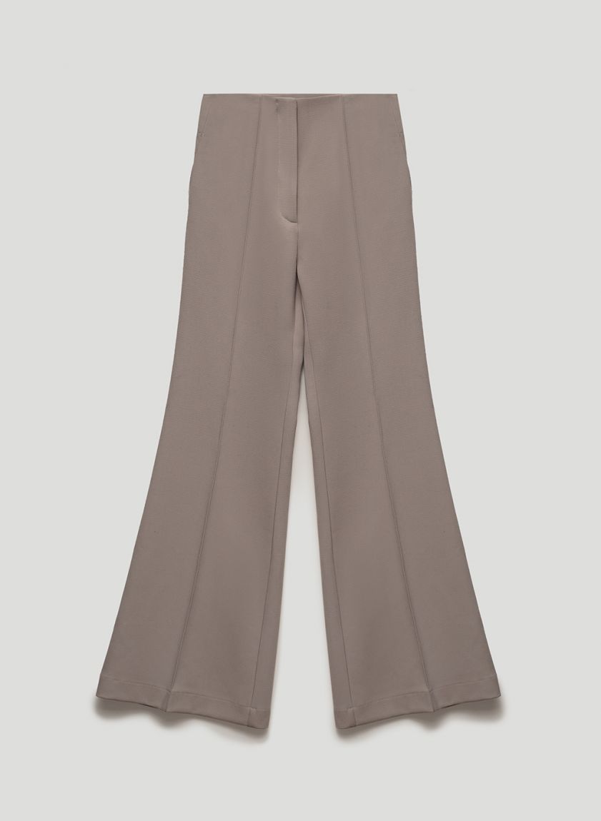 Straight light grey pants with darts