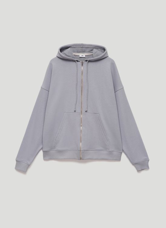 Gray hoodie with zip