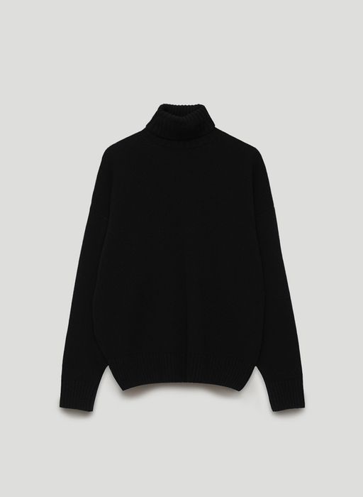 Oversized black 100% cashmere sweater