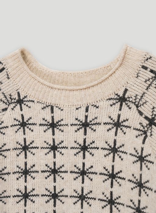 Milk star print knitted sweater