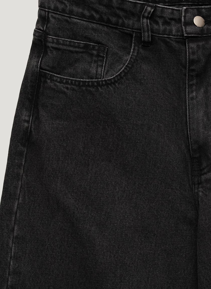 Dark gray wide jeans