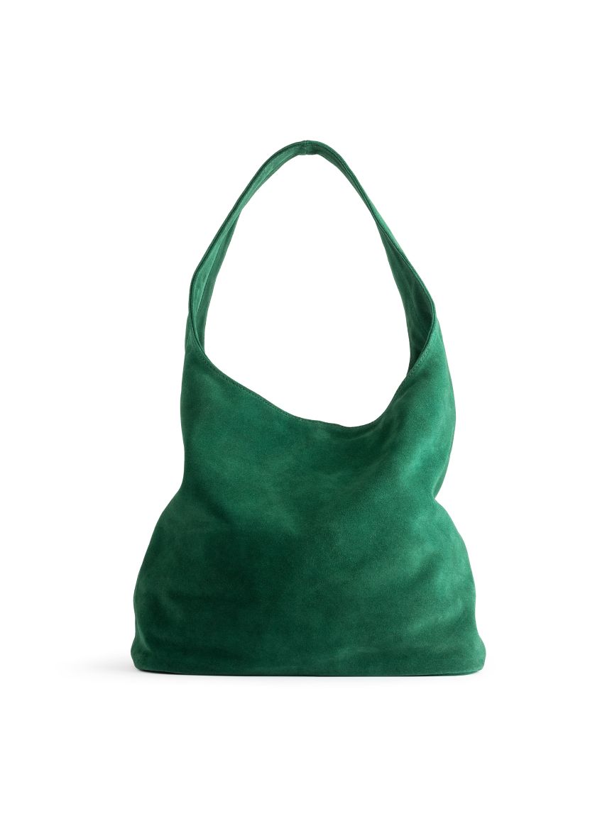 Hobo bag Suede green