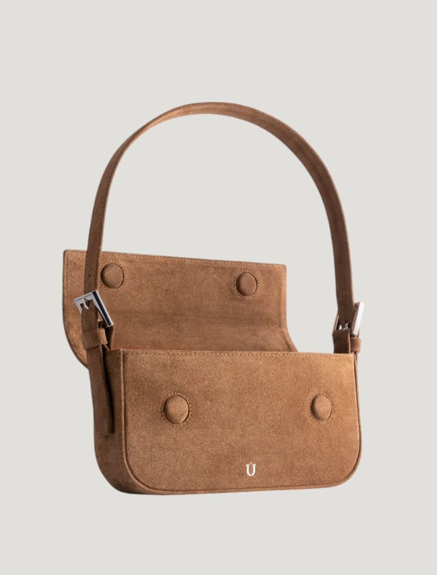 Baguette bag suede toffee