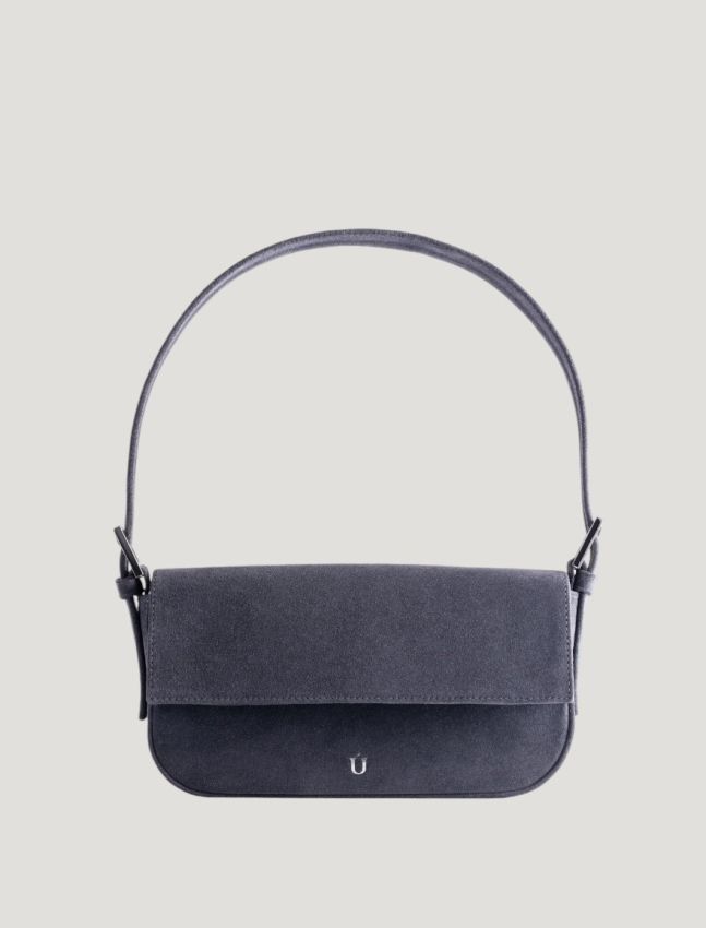 Baguette bag suede graphite